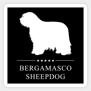 Bergamasco Sheepdog Dog White Silhouette Magnet